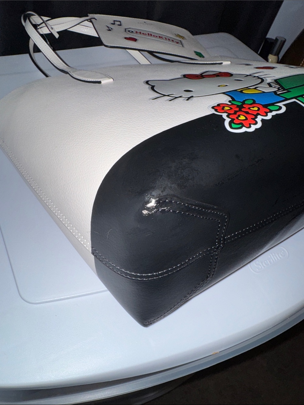 kate spade White Hello Kitty Graphic Leather Tote - Picture 5 of 6